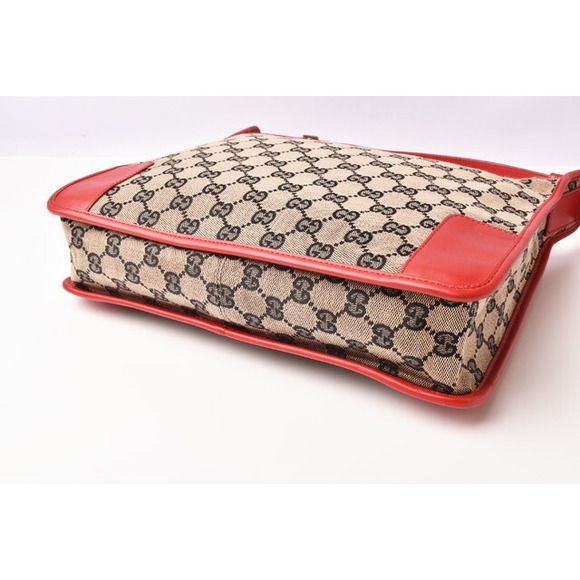 Gucci Shoulder Bag GG Blue Beige Red - Picture 4 of 11